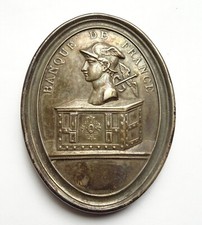Plaque d'identité Banque de France non numéroté, Argent et laiton 79gr18