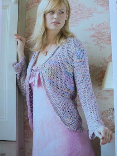 Cardigan dentelle motif tricot