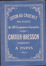 DEPLIANT MERCERIE CARTIER-BRESSON COTON AU CROCHET-2 CARRES +1 FRISE EN TRIANGLE
