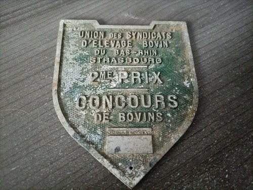 Plaque concours bovins - plaque,