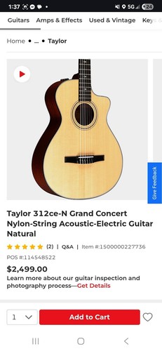 Taylor 312ce grand concert - taylor,