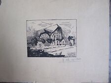 ESTAMPE VERS 1920 JEAN CHARLES MILLET MAISON