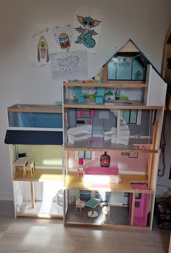 Maison poupée barbie bois - poupée,