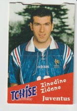 VACHE QUI RIT ZINEDINE ZIDANE  TCHISE DEBUT ANNEES 80 RARE CARTONNETTE A TIRETTE