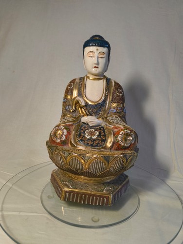 Bouddha assis céramique de - assis, en