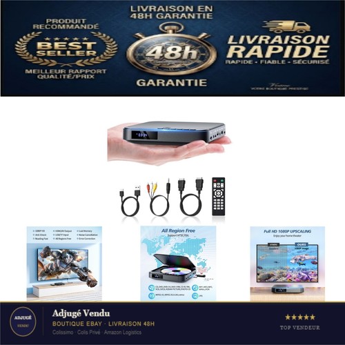 Mini lecteur dvd desobry - dvd, hdmi