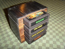 VIDE 1 Mini meuble rangement pour 4 cartouche Atari 2600 (sans cartouche ni jeu)