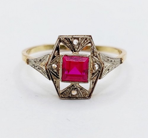 Bague art deco 18k rubis - deco,