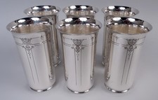 Reed & Barton Highballs 145C/3 Verres Anciens En Argent Sterling Américain