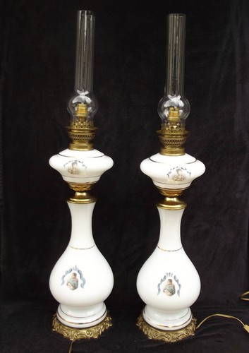 Ancienne paire grande lampe - ancienne,