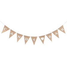 Candy Bar Burlap Flag Banner