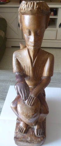 Statue bois joueur - en, de