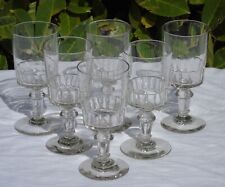 Service de 6 verres à eau en verre taillé, modèle Mirabeau.  Haut. 15,5 cm