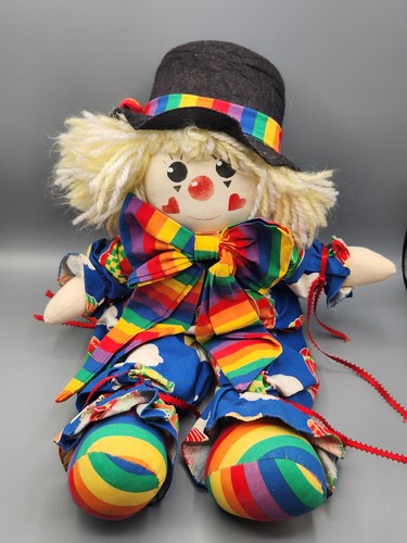 Vtg clown rag - vtg, rainbow