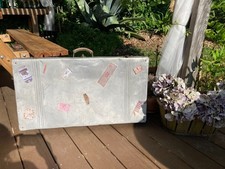 Valise ancienne en aluminium "valise de voyage militaire / technique"
