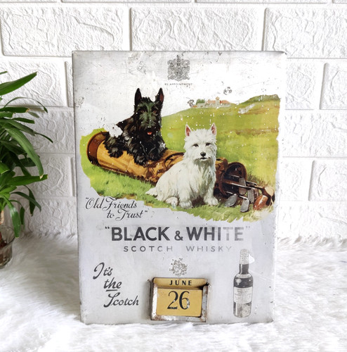 Antique black white scotch - black,
