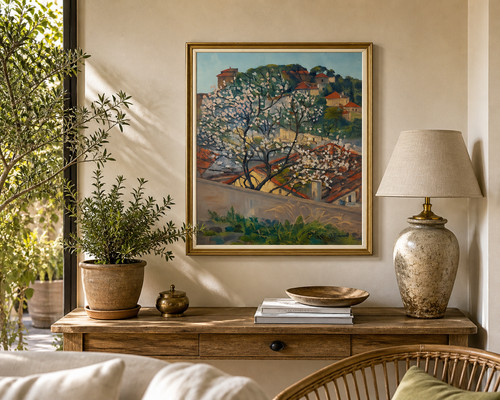 Bonnell tableau huile - bonnell, toile