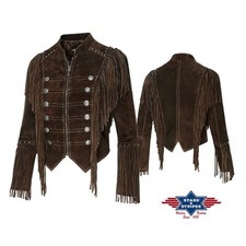 BRIANNA black veste à franges