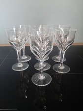 7 verres cristal Saint Louis bristol, Baccarat Genova, Val Saint Lambert nestor