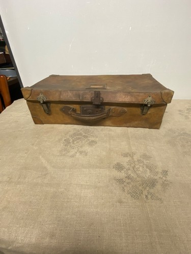 Très vieille valise cuir - vieille,