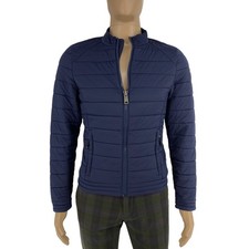 VESTE MONTANTE MATELASSÉE BLEUE MARINE GUESS HOMME TAILLE XS