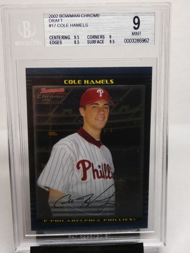 Cole hamels 2002 bowman - bowman, chrome