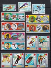 Jeux Olympiques d'hiver SAPPORO 1972, Divers timbres Oblitérés 