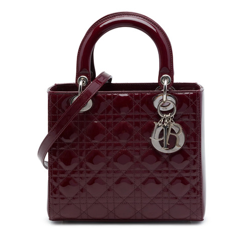 Dior medium cuir verni cannage - medium,