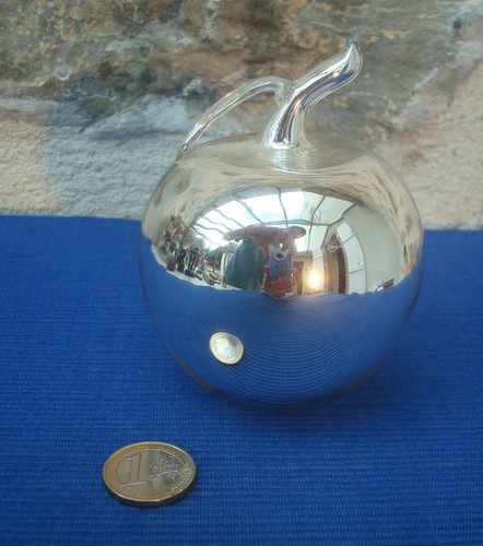 V63 objet déco pomme verre - pomme,