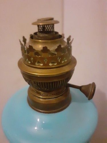 Lampe opaline bleue - lampe,