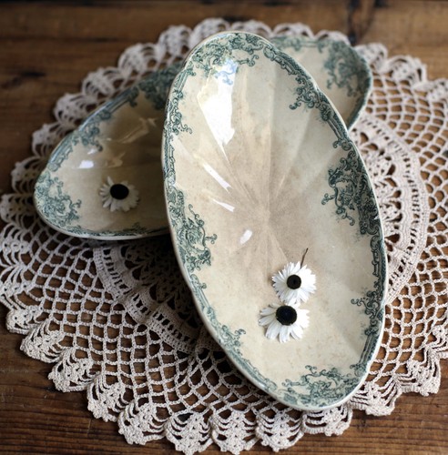 French antique relish plates - 2,