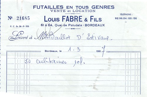1967 futailles tous genres - 1967, en