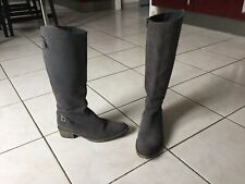 Bottes REQINS pointure 39 cuir daim gris très bon état