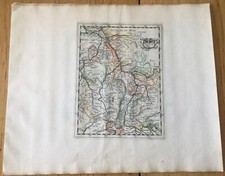 RARE CARTE ALLEMAGNE RHIN LORRAINE LUXEMBOURG ATLAS BRIET COULEURS BE 1653
