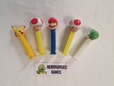 Lot de 5 Distributeurs de Bonbons PEZ - Mario Bros Yoshi Toad Pikachu NINTENDO 