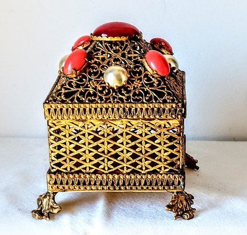 Coffret reliquaire laiton - coffret,