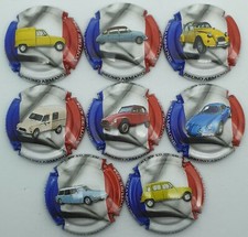 Serie de 8 capsules de champagne Armand Bruno Les voitures Françaises Série 1.TA