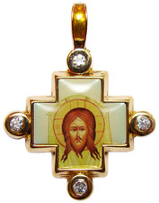 Pendentif Croix Jésus, Croix Orthodoxe, bijou Chrétien Pendentif Croix Jésus