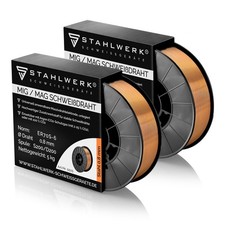 2 x MIG MAG fil à souder massif ER70S-6 SG2 - 5 kg / Ø 0,8 mm bobine de fil