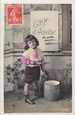 CP PETIT PEINTRE SEAU PEINTURE PINCEAU GAGE D'AMITIE - 41377