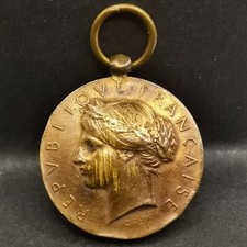 MEDAILLE BRONZE MINISTERE DE L'INTERIEUR ACTES DE DEVOUEMENT 1895 ROTY 28mm12.5g