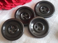 Lot 4 boutons anciens noir