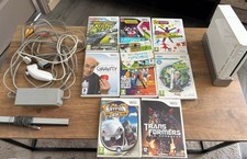 Console Nintendo Wii Blanche + 1 Manette + Câble +10 Jeux