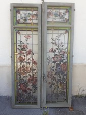 lot n°2 Vitraux 1900-1910 - Fenêtre à 2 vantaux Château Nézignan-l'Évêque