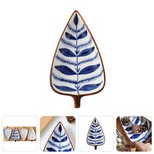 Feuille Forme Side Food Plaque Plaque Céramique Snack Plat Vaisselle de ménage