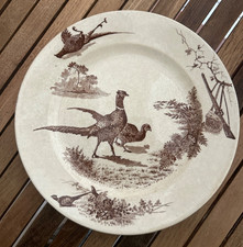Ancienne Assiette 23 Cm - CHASSE Faisans - E.BOURGEOIS - PARIS et MARSEILLE