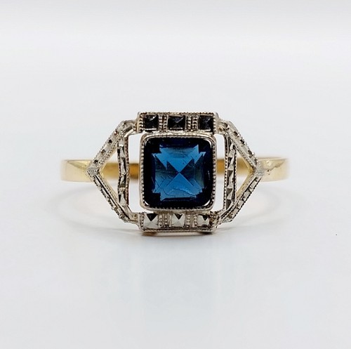 Bague art deco 18k pierre - bague,