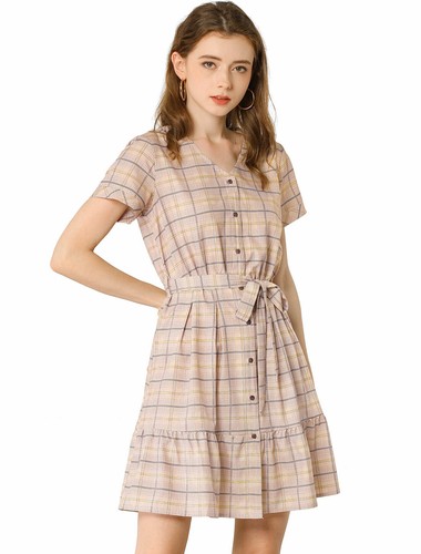 Robe chemise trapèze - , à