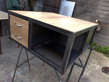 Table basse industrielle mètal & chêne