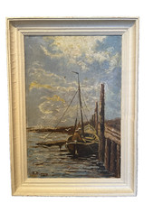Tableau peinture huile scène - peinture,